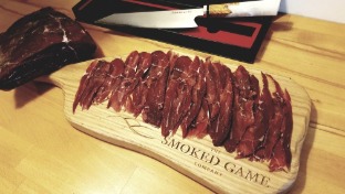 Venison prosciutto hand sliced